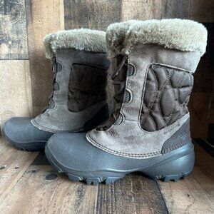 Columbia Womens Fur-Lined Winter Boots 200g Insulation Brown Size 6.5 Waterproof